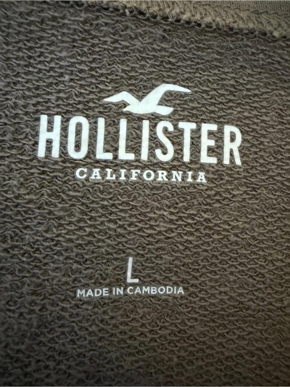 Hollister Oversized Olive Green Sweatshirt Women’s Size L Soft Casual - Picture 2 of 6